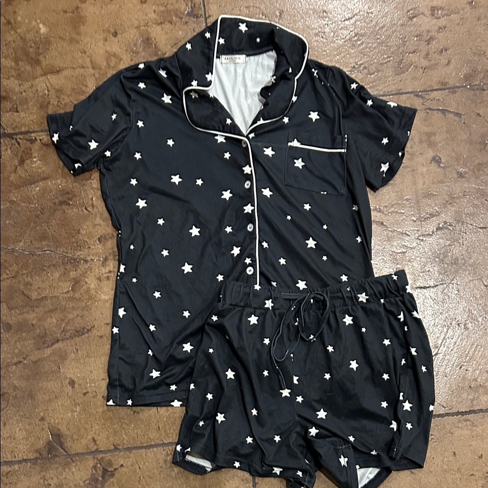 Wildfox Black and White Star Pajama Set